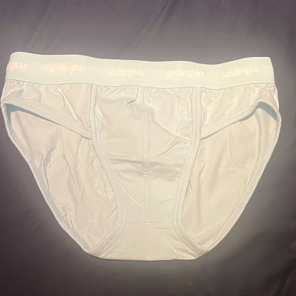 Very light blue VINTAGE Undergear Brief with Winged Lion on Butt (LARGE)